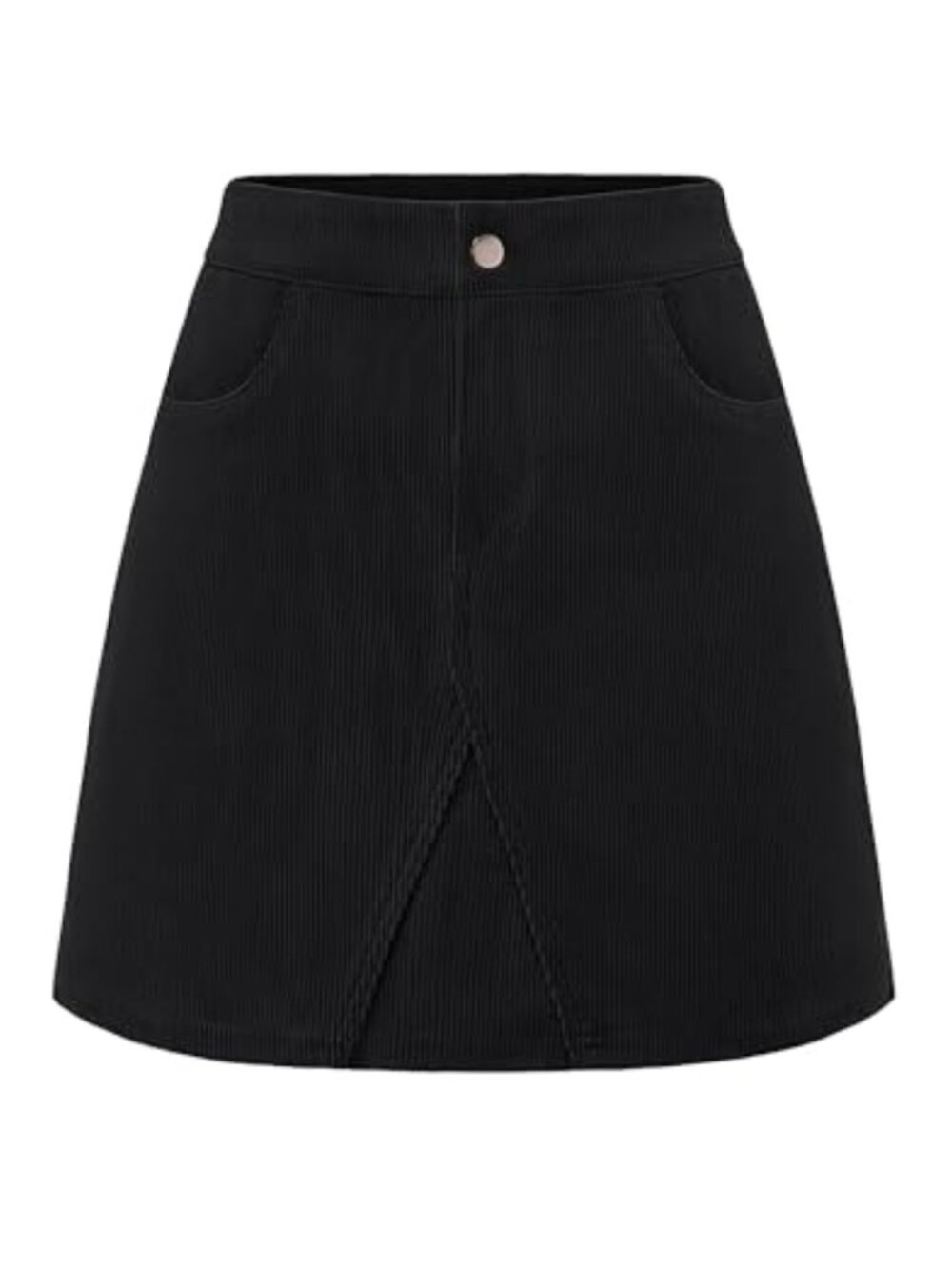 Women's Corduroy Mini Skirt High Waist Pencil Skirt with Pockets